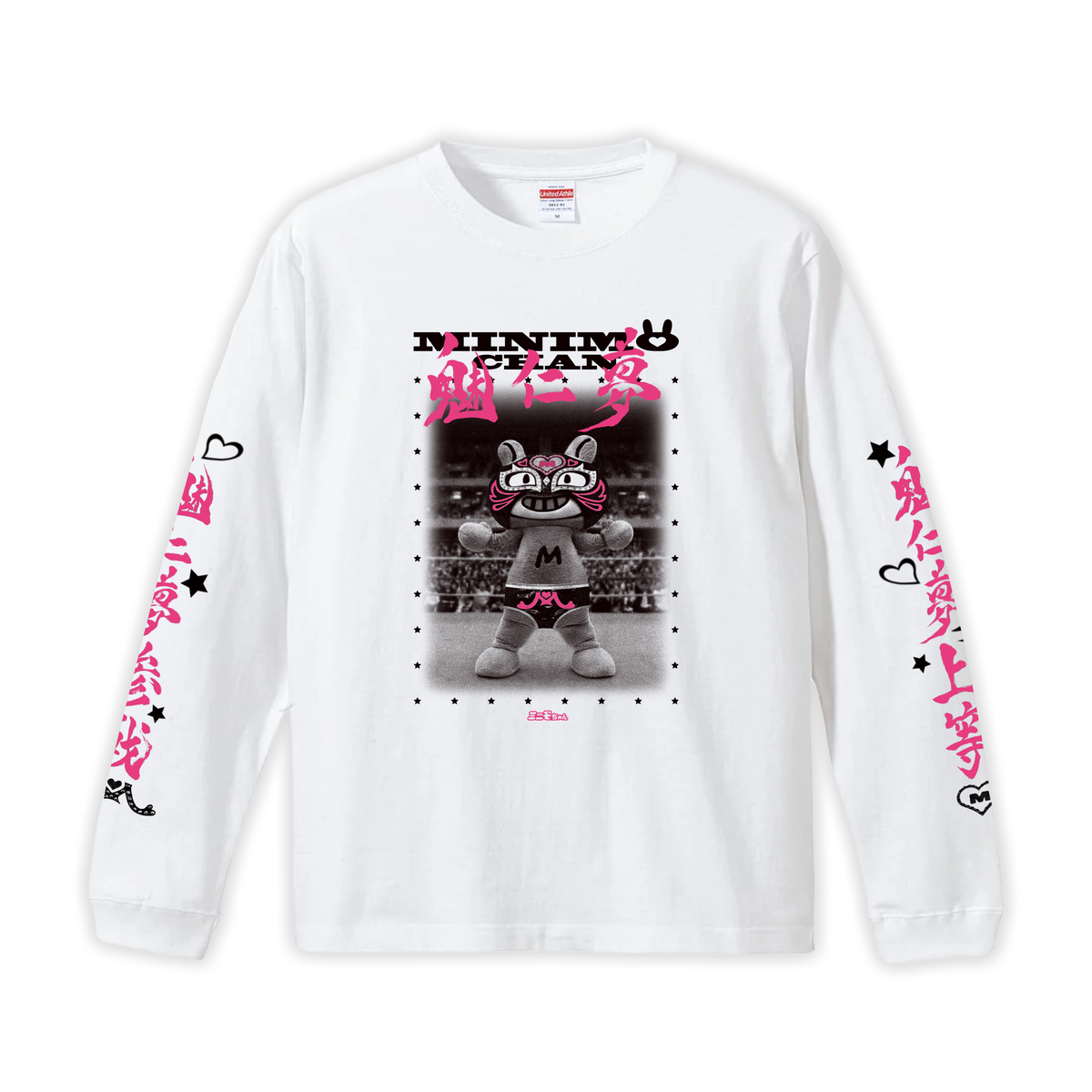 WRESTLER 魅仁夢参上♥ LONG SLEEVE T-SHIRTS （BLACK・WHITE）